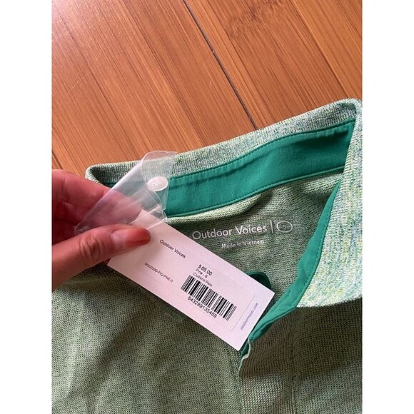 Outdoor Voices Shirt Mens Small Green Polo Golf Casual Work Stretch Active NWT - Picture 4 of 4